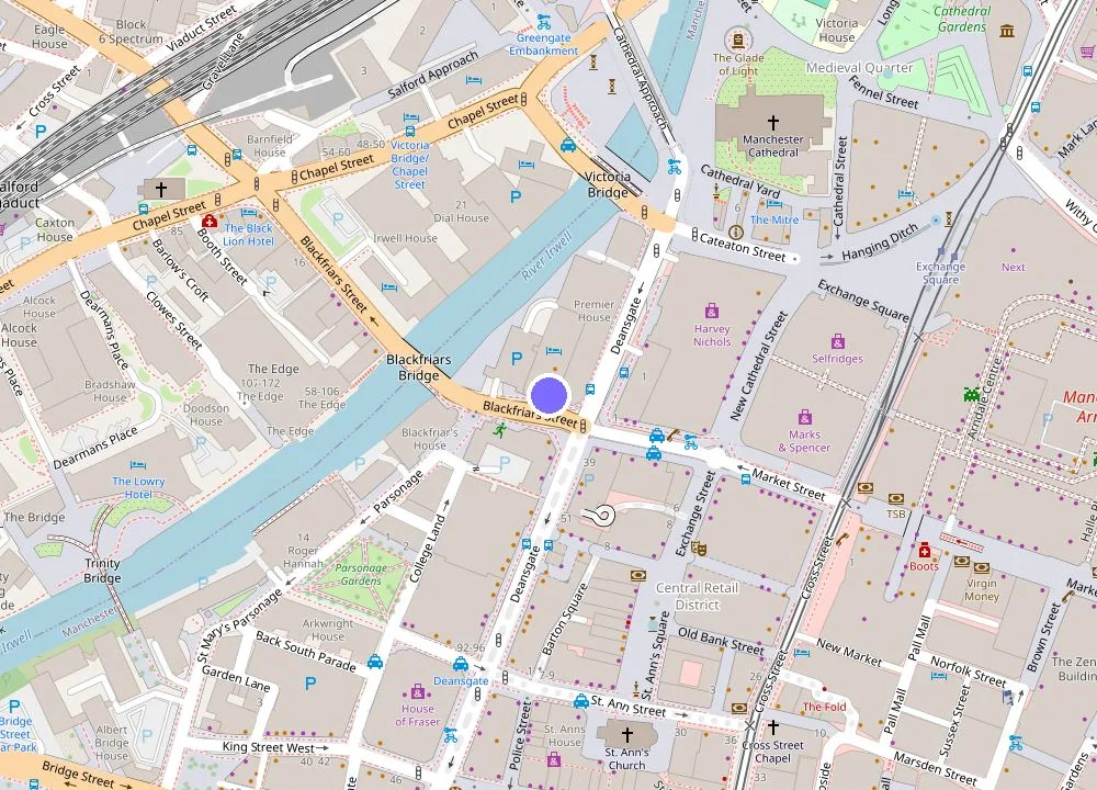 Map: Treehouse Hotel Manchester